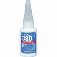 Loctite Black Max 380 Toughened Adhesive, Black, Bottle, 1 Oz. - 2 Pack-Colour: Black