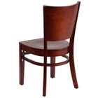 Flash Furniture Lacey Series Solid Back Mahogany Wood Restaurant Chair - 2 Pack-Solid European Beech Hardwood Construction