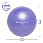 Bouncyband Balance Ball, 55cm, Purple-Builds core strength and a healthy posture