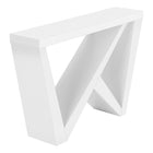 Monarch Specialties 2429 48"L Accent Table - White Hall Console-Console table in a white finish featuring a base with an asymmetrical design and intersecting panels that create open spaces