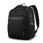 Samsonite Pro Standard Backpack Exp. 15.6", Black-Black, 100 % Made out of durable 100% nylon that is water-resistant with leather accents.