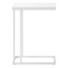 Monarch Specialties 3468 Accent Table - 25"H /White/White Metal-Product dimensions: 10.25 Inch W x 18.5 Inch D x 25.25 Inch H