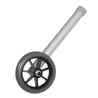 Drive Medical Universal Walker Wheels, 5" Wheel, 2 Pack-Grey, Rubber
