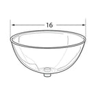 Azar Displays Plastic Bowl, Clear, 16" (700901)-Dimensions: 16" diameter