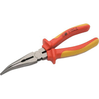 Dynamic Tools 8" Bent Nose Pliers, Insulated Handle-Jaw length (inches): 2.72"