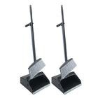 Standing Dustpan with Clip-On Broom - JS2051X2 - 2-Pack-Dustpan and Clip-On Broom