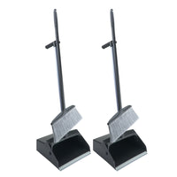 Standing Dustpan with Clip-On Broom - JS2051X2 - 2-Pack-Dustpan and Clip-On Broom
