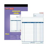 Staples Statement Books - Bilingual-Manifold books with flexible blue cover