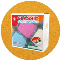Sandtastik Classic Coloured Sand, 25 lb (11.3 kg) Box, Gold-Fine grain with natural sparkle throughout