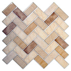 CTG Brands Herringbone Wall Tile, 10" x 10", Brown Stone, 6 Pack-Set: comes in a box of 6 premium quality wall tiles, suitable for smooth and clean surfaces