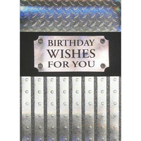 Rosedale 5-1/2" x 8" Masculine Birthday Wishes For You Greeting Cards And Envelopes, 6 Pack (19687)-Printed on premium uncoated card stock