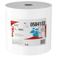 WypAll GeneralClean L30 Heavy Duty Cleaning Towels - Jumbo Roll - Strong and Soft Towels - White-875 Sheets/Roll, 1 Jumbo Roll of WypAll GeneralClean L30 Heavy Duty Cleaning Towels/Case, 875 Sheets/Case