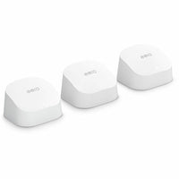 Amazon eero 6 Dual-Band Mesh Wi-Fi 6 System (1 Eero 6 Router + 2 Eero 6 Extenders)-Processor: 1.2 GHz quad-core processor