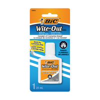 BIC Wite-Out Quik-Dry Correction Fluid -  White -  22mL-White correction fluid makes fixing mistakes fast and easy
