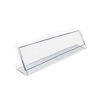 Azar Displays 2" x 6" Horizontal Nameplate Acrylic Sign Holder, 10 Pack (112702)-For name plates