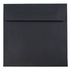 JAM Paper 6.5 x 6.5 Square Envelopes, Black Linen Recycled, 100 Pack (v01211g)-Black