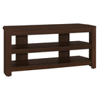 Monarch Specialties 2554 Tv Stand - 42"L/Cherry Corner-Two open concept shelves for audio visual components, gaming devices