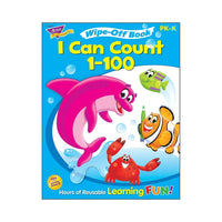 TREND enterprises Inc. Wipe-Off Activity Book -  I Can Count 1-100 - Grade Preschool JK - SK-Softcover book with dry-erase pages for young children to practice basic motor skills, number recognition, and number writing