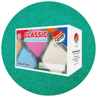 Sandtastik Classic Coloured Sand, 10 lb (4.5 kg) Box, Green-Fine grain with natural sparkle throughout