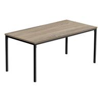 Monarch Specialties 3797 Coffee Table - 40"L/Dark Taupe/Black Metal-Bring flair to your living room with this cocktail table, featuring a dark taupe laminate finish and a striking metal leg base.