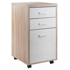 Winsome 18316 Kenner Mobile File Cabinet, 3 Drawers, Reclaimed Wood/White Finish-3-Drawer File Cabinet