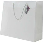 Jam Paper Opaque Shopping Bags - Large - 13" x 10 1/2" x 4" - Clear - 100 Pack-Clear Opaque Shopping Bag