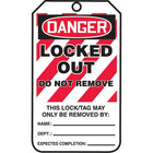 Lockout Safety Tags, Danger; Locked out do not remove, SAU810-Language - English