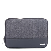 Bugatti Matt Polyester Tablet Sleeve for up to 10.2" Devices - Black-Metal zip around tablet sleeve