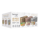 Bentgo Prep 60-Piece Meal Prep Kit - Gleam Metallics Collection-Custom-Fit Lids: Seals in freshness during refrigeration and when taking meals on-the-go