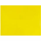 JAM Paper Plastic Envelopes with Hook & Loop Closure - Letter Booklet - 9 3/4" x 13" - Yellow - 12 Pack-Colour: Yellow 