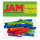 JAM Paper Wood Clip 2" Clothespins - Assorted Colors - 20 Pack-Colors: Assorted