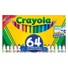 Crayola Washable Broadline Markers Variety Pack - 64 Pack-These markers lay down lots of brilliant colour, yet don't bleed through paper.