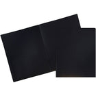 JAM Paper Plastic 2 Pocket School POP Folders, Black, 96 Pack-Black