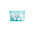 Zip Top Reusable Platinum Silicone Containers - Large Dish - Teal-Freezer Safe