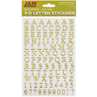 JAM Paper Self Adhesive Alphabet Letters Stickers, Gold, 10 Pack (132811516g)-Size: 0.75"