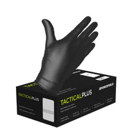 Forcefield Tactical PLUS Nitrile Powder-Free Gloves - Black - 2XL - 100 Pack-Medical grade, 2XL, black