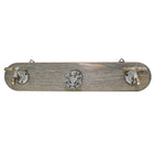 Cathay Importers Rustic 3 Faucet Wall Decor, Grey Wash (EC-09-0720)-19.5"W x 4"D x 4"H