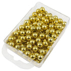 JAM Paper Metal Thumb Tacks Push Pins, Round Top, Gold, 100 Pack (22432213)-4