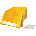 Kleton Stack & Hang Bin, 8-3/16" W x 6-3/16" H x 14" D, Yellow - 12 Pack-Capacity: 40 lbs.