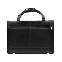 Ashlin WINCHESTER Slim Briefcase, 2 Handles with a Long Strap, Black (P7314-MM08-01)-Interior pockets include 4 card pockets plus pen loops
