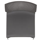 Flash Furniture HERCULES Series Grey Full Back Stack Chair with Black Powder Coated Frame-Black Powder Coated Sled Base Frame with Plastic Ganging Floor Glides