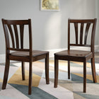 CorLiving Dillon Solid Wood Dining Chairs in Cappuccino Stain Finish,2 Pack (DSH-390-C)-Solid wood construction