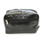 Ashlin Payton Top Zippered Shave Bag, Black-Hand crafted in luxurious materials with water resistant lining