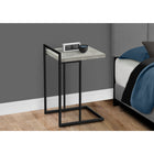 Monarch Specialties 3631 Accent Table - 25"H/Grey Reclaimed Wood/Black Metal-Sturdy black metal base rises above the tabletop to form a handle that can be used to carry this lightweight table as needed in a living room or bedroom, or any room in need of a small side table