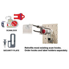 J&J Scanlock Peg Hook Security Lock, 25 Pack-Security / Anti-theft