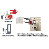 J&J Scanlock Peg Hook Security Lock, 25 Pack-Security / Anti-theft