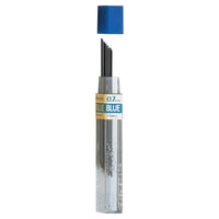 Pentel – Mines de rechange - 0,7 mm - HB - Bleu - Paquet de 12-N’a jamais besoin d’être aiguisée, est très robuste et trace des lignes foncées et nettes
