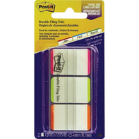 Post-it Durable Filing Tabs, 1", Assorted Colours, 66 Pack-Secure self-stick tabs for quick and easy tabbing and indexing of files, folders, books and catalogues