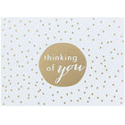 JAM Paper Thank You Cards Set, Thinking of You Greeting, Gold Tiny Dot, 10 Pack (D41111NGLMB)-Thinking of you greeting, gold tiny dot