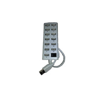 MMNOX UH045 13-Port 2.0 USB Hub with Switch, White-13-port USB hub